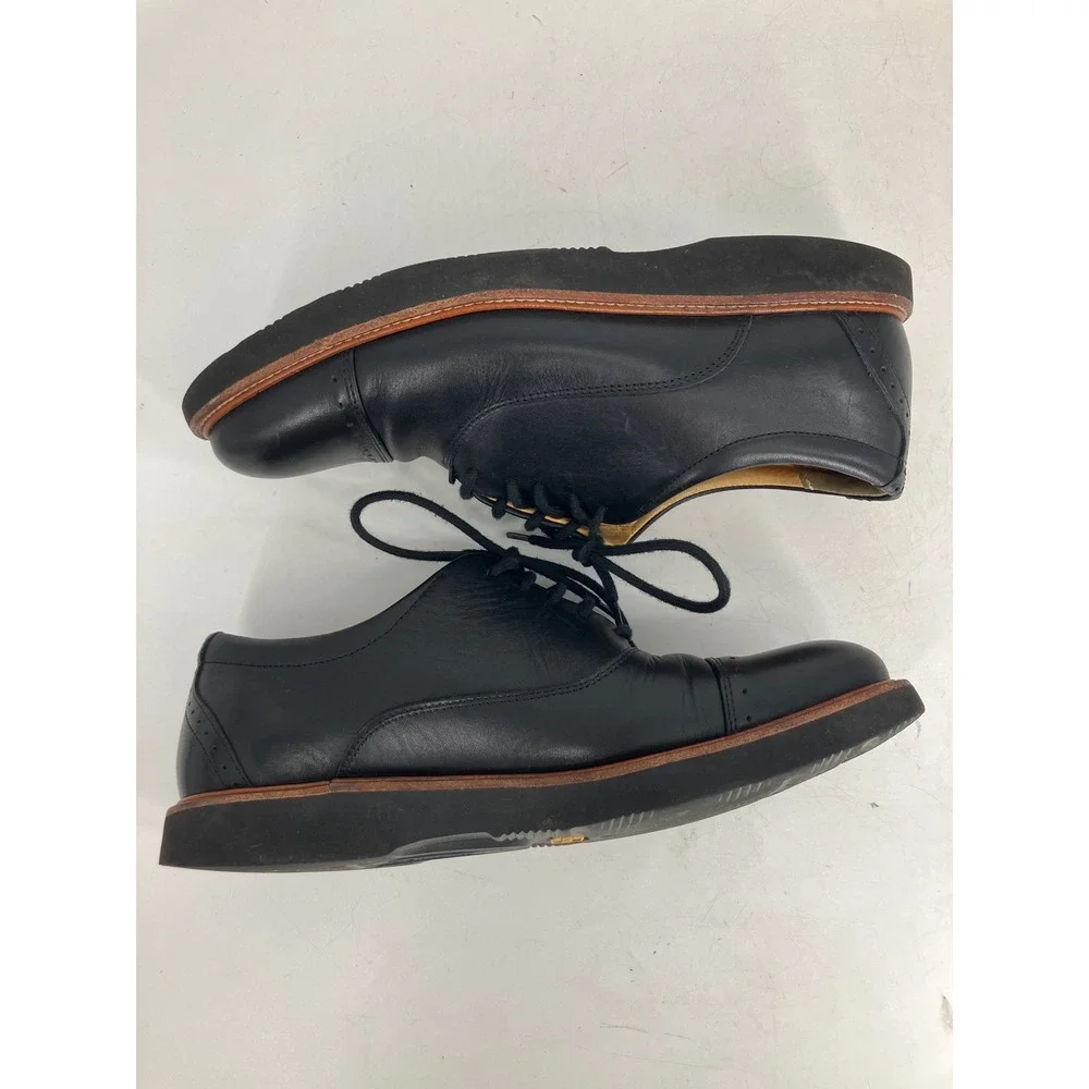 Samuel Hubbard Market Cap Oxford Mens 8.5 M Black Excellent Vibram Sole Derby